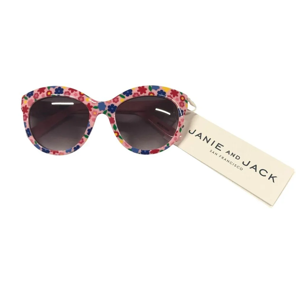Janie and Jack Sunglasses Floral Pink Frames 2-4 Years